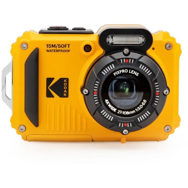 Kodak Pixpro WPZ2 vízálló/porálló/ütésálló digitális sárga  fényképezőgép + 16Gb microSd + akkumulátor