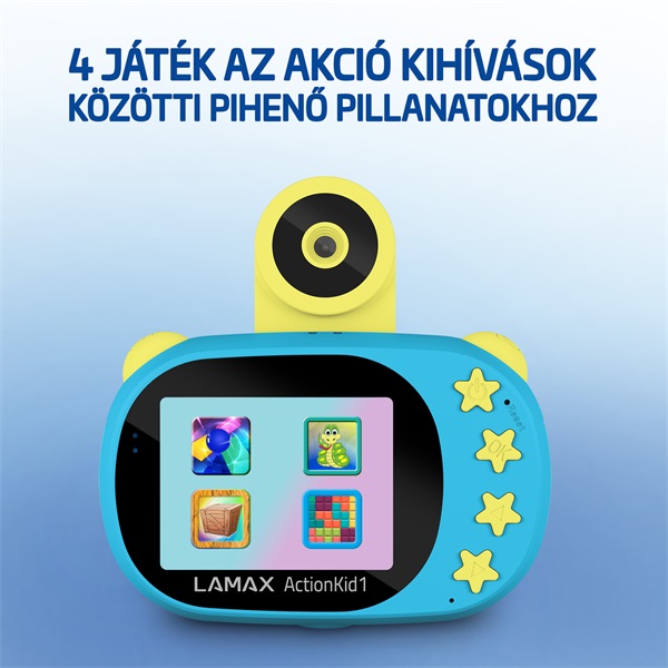 LAMAX ActionKid1 Full HD 8MP kék gyerek akciókamera vízálló tokkal