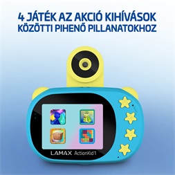 LAMAX ActionKid1 Full HD 8MP kék gyerek akciókamera vízálló tokkal