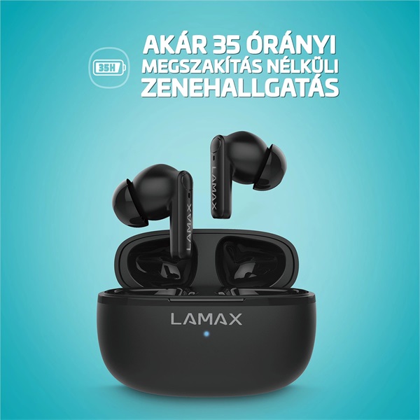 LAMAX Clips1 Play True Wireless Bluetooth fekete fülhallgató