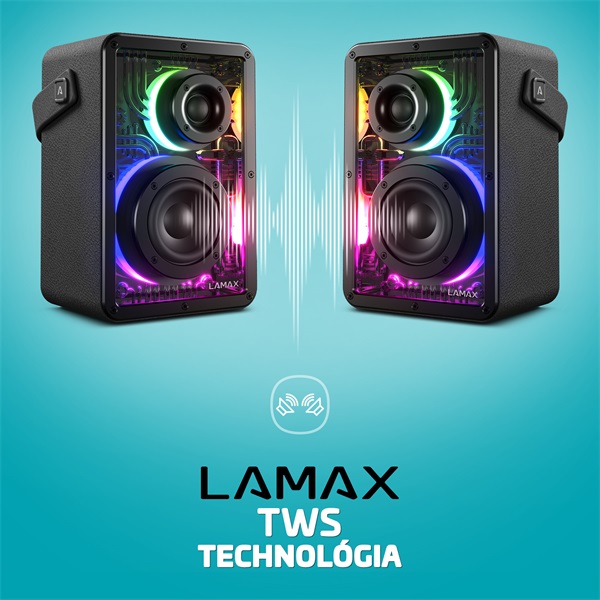 LAMAX CyberWave1 50W party hangszóró BeatBass® technológiával