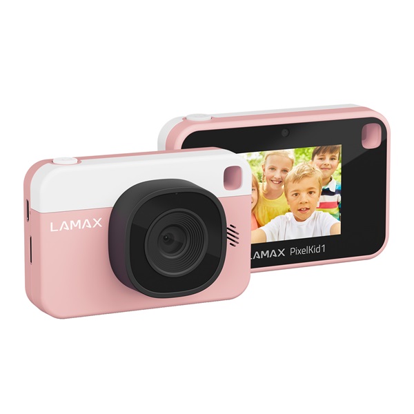 LAMAX PixelKid1 Pink Full HD 8MP rózsazsín gyerek fényképezőgép és kamera