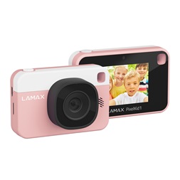 LAMAX PixelKid1 Pink Full HD 8MP rózsazsín gyerek fényképezőgép és kamera