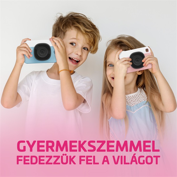 LAMAX PixelKid1 Pink Full HD 8MP rózsazsín gyerek fényképezőgép és kamera