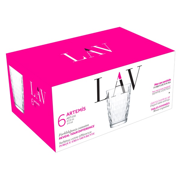 LAV Artemis Long Drink 415ml koktélos pohár szett 6 darabos LV-ART256F