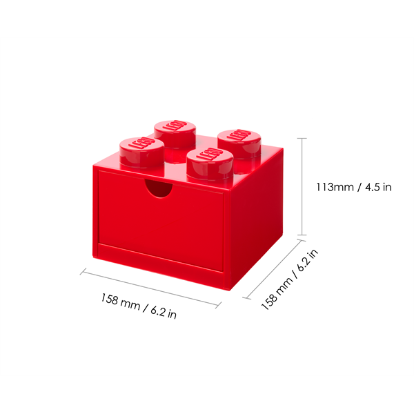 LEGO Fiókos tárolódoboz 2x2,kicsi, piros