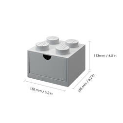 LEGO Fiókos tárolódoboz 2x2,kicsi,szürke