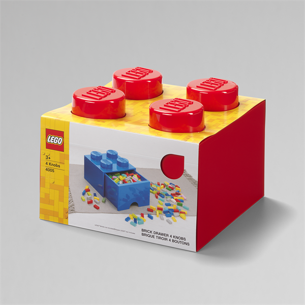 LEGO Fiókos tárolódoboz 2x2, piros