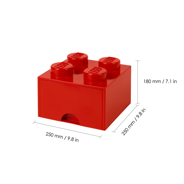 LEGO Fiókos tárolódoboz 2x2, piros