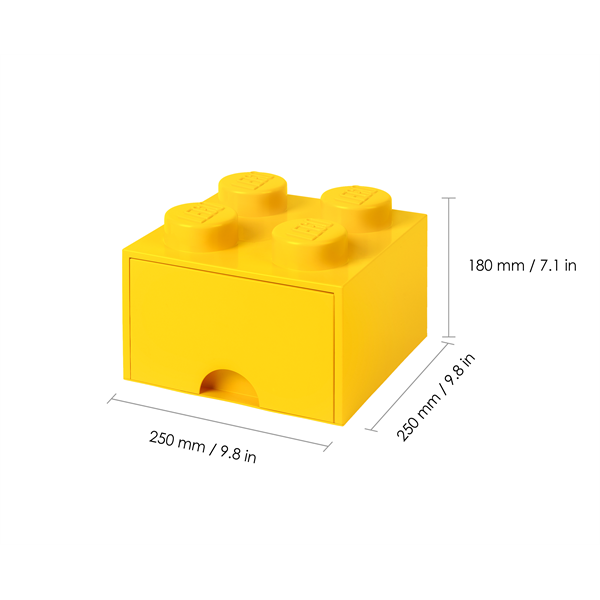 LEGO Fiókos tárolódoboz 2x2, sárga