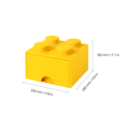 LEGO Fiókos tárolódoboz 2x2, sárga