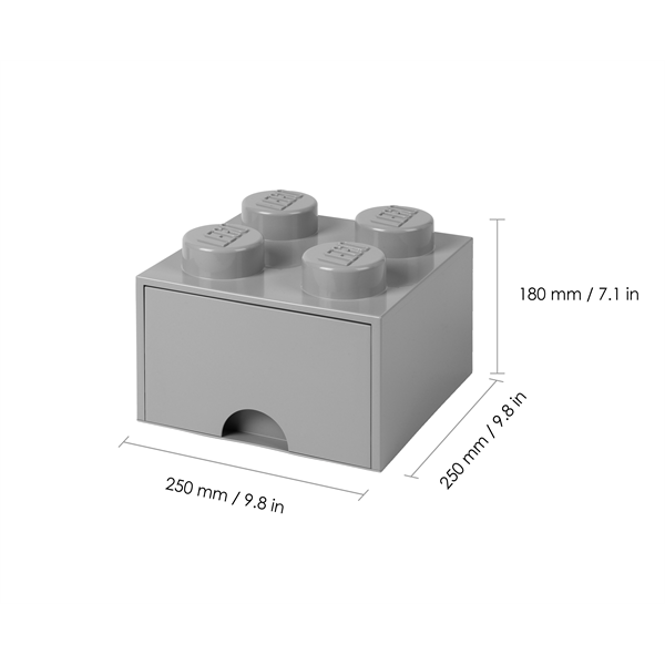 LEGO Fiókos tárolódoboz 2x2, szürke