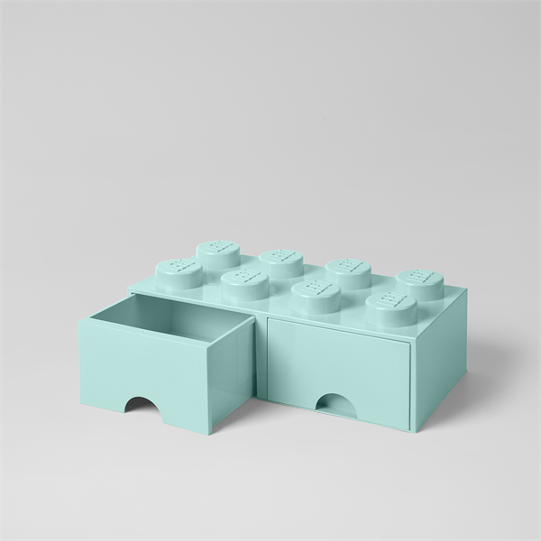 LEGO Fiókos tárolódoboz 2x4, Aqua