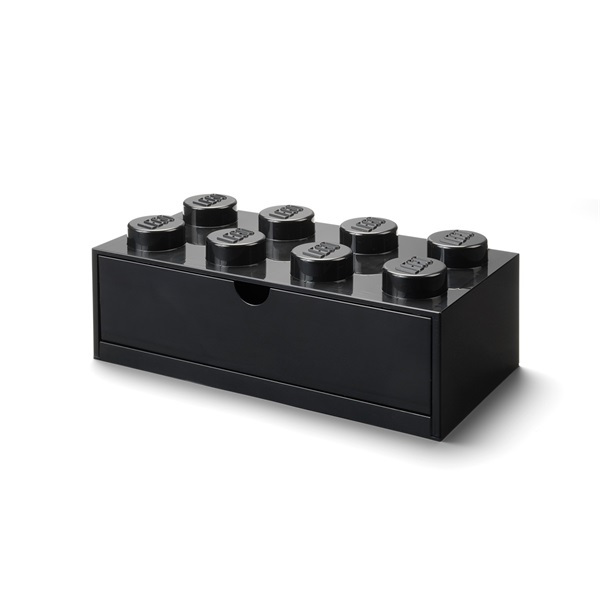 LEGO Fiókos tárolódoboz 2x4,kicsi, fekete