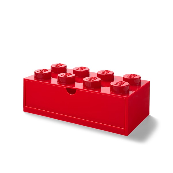 LEGO Fiókos tárolódoboz 2x4,kicsi,piros