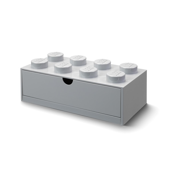 LEGO Fiókos tárolódoboz 2x4,kicsi, szürke