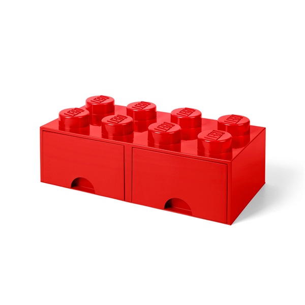 LEGO Fiókos tárolódoboz 2x4, piros