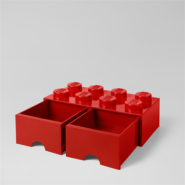 LEGO Fiókos tárolódoboz 2x4, piros