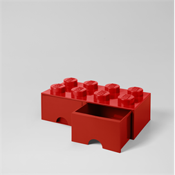 LEGO Fiókos tárolódoboz 2x4, piros