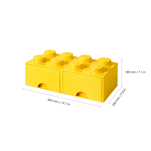 LEGO Fiókos tárolódoboz 2x4, sárga