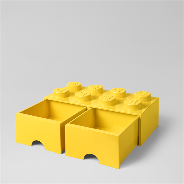 LEGO Fiókos tárolódoboz 2x4, sárga