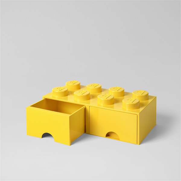 LEGO Fiókos tárolódoboz 2x4, sárga