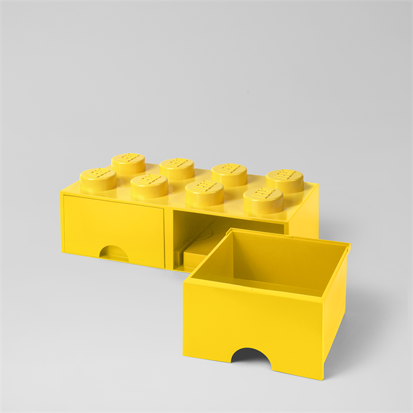 LEGO Fiókos tárolódoboz 2x4, sárga