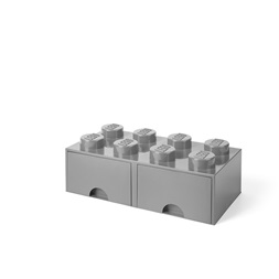 LEGO Fiókos tárolódoboz 2x4, szürke