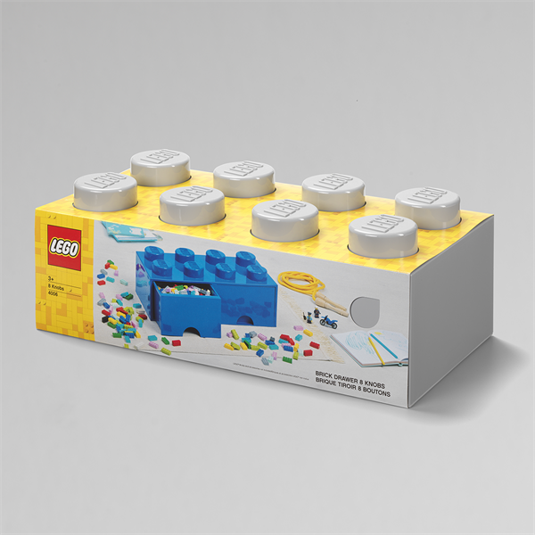 LEGO Fiókos tárolódoboz 2x4, szürke