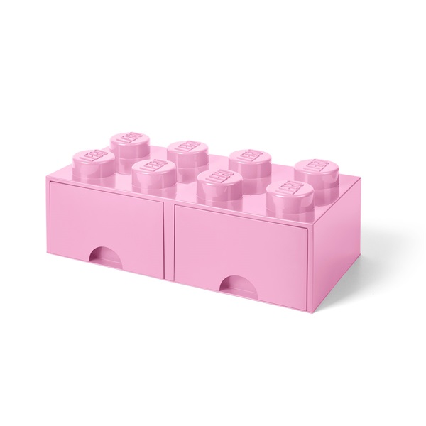 LEGO Fiókos tárolódoboz 2x4, világosrózsaszín