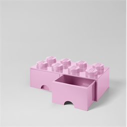 LEGO Fiókos tárolódoboz 2x4, világosrózsaszín