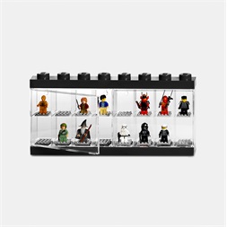 LEGO Minifigura vitrin, 16-db-os, fekete