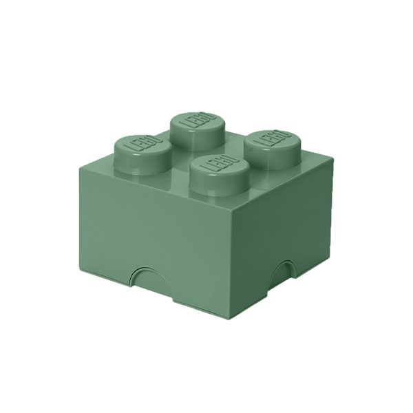 LEGO Tárolódoboz 2x2, homokzöld (5,6 literes)