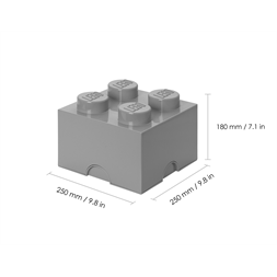 LEGO Tárolódoboz 2x2, szürke (5,6 literes)