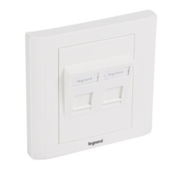 Legrand 632797 2xRJ45 Keystone port fogadására Linkeo süllyesztett szerelvény