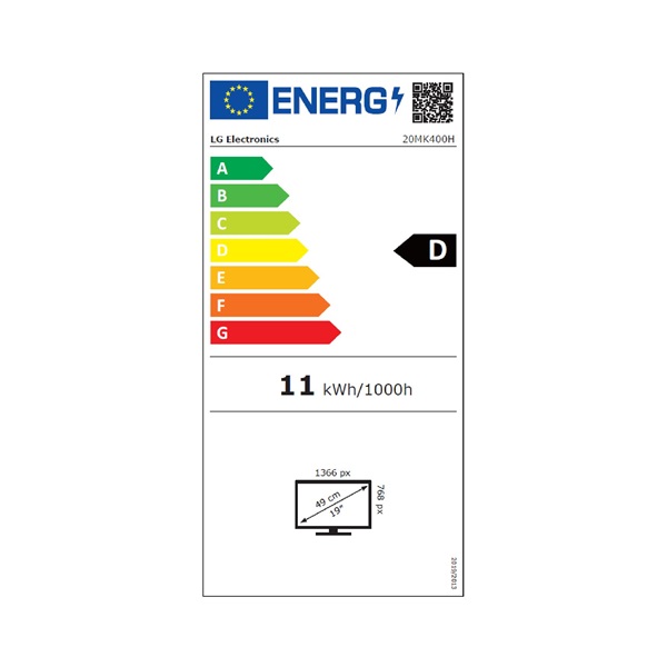 LG 19,5" 20MK400H-B HDMI LED monitor