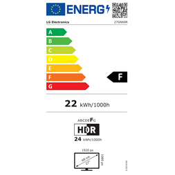 LG 27" 27GN60R FHD IPS 144Hz HDMI/DP fekete gamer monitor