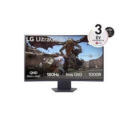 LG 32" 32GS60QC-B QHD VA 180Hz HDMI/DP ívelt gamer monitor