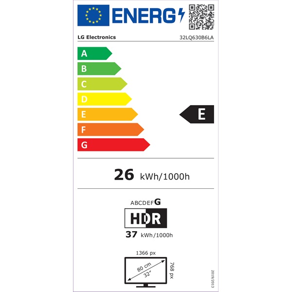 LG 32" 32LQ630B6LA HD Ready Smart LED TV