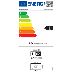 LG 32" 32LQ630B6LA HD Ready Smart LED TV