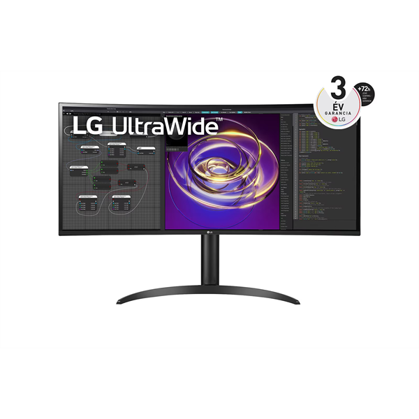 LG 34" 34WP85CP-B UWQHD IPS HDMI/DP/USB-C/USB ívelt monitor