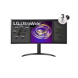 LG 34" 34WP85CP-B UWQHD IPS HDMI/DP/USB-C/USB ívelt monitor