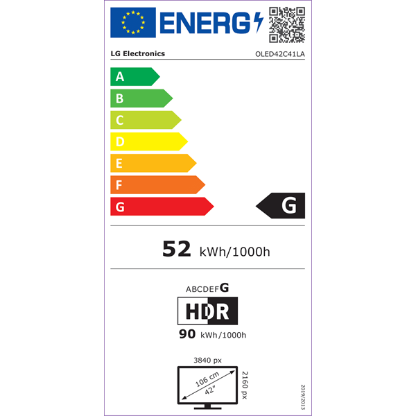 LG 42" OLED42C41LA 4K UHD Smart OLED evo TV