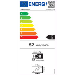 LG 42" OLED42C41LA 4K UHD Smart OLED evo TV