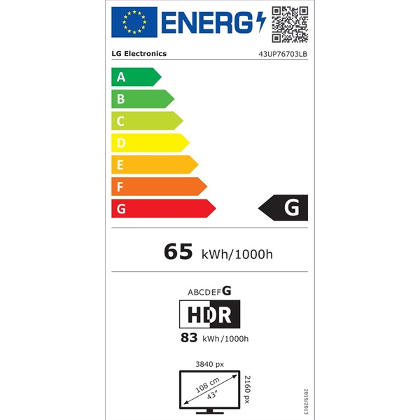 LG 43" 43UP76703LB 4K UHD Smart LED TV