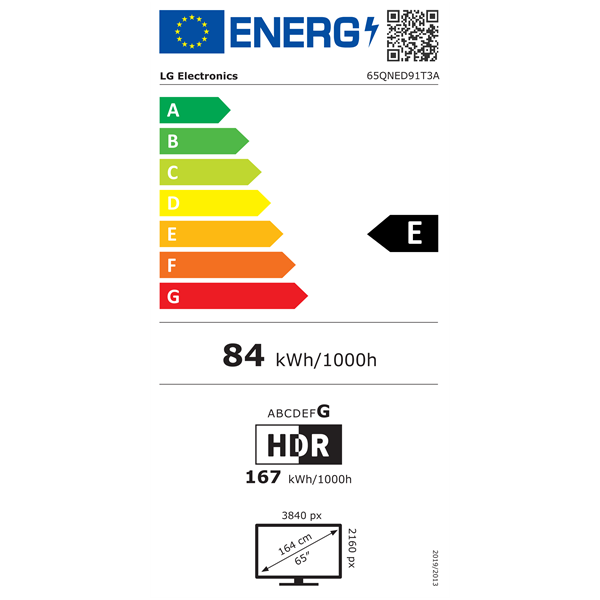 LG 65" 65QNED91T3A 4K UHD HDR Smart QNED TV