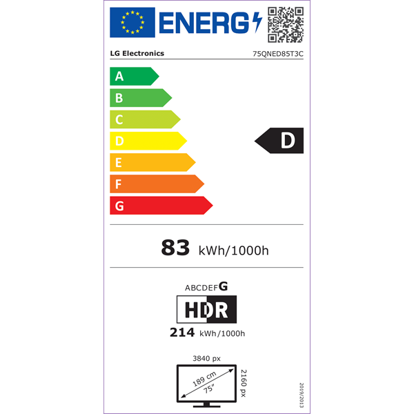 LG 75" 75QNED85T3C 4K UHD HDR Smart QNED TV