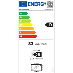 LG 75" 75QNED85T3C 4K UHD HDR Smart QNED TV