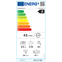 LG F2WR508S0W keskeny 8 kg elöltöltős mosógép