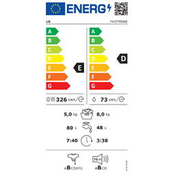 LG F4J3TM5WE mosó-szárítógép